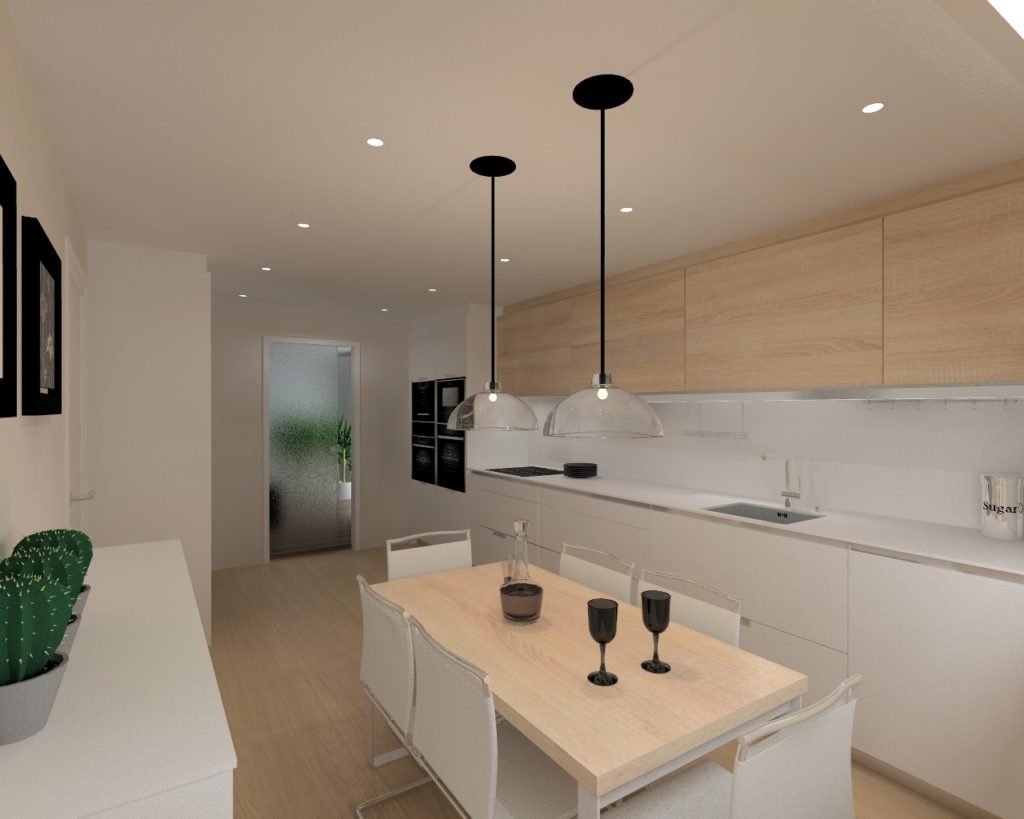 Proyecto Cocina Santos Modelo Line L con Encimera Dalian en Madrid