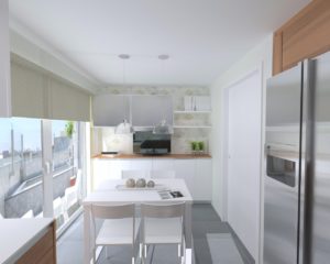 Cocina Santos Minos E con encimera Neolith