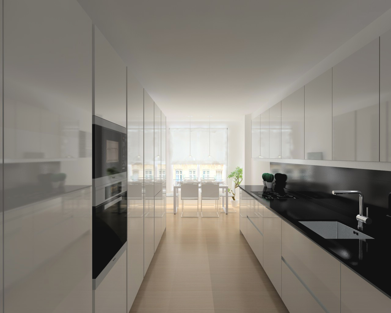 Cocina Santos Line L con encimera Silestone