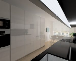 Cocina Santos Line L con encimera Silestone