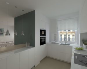 Cocina Santos Modelo Intra E Encimera Silestone Blanco Zeus