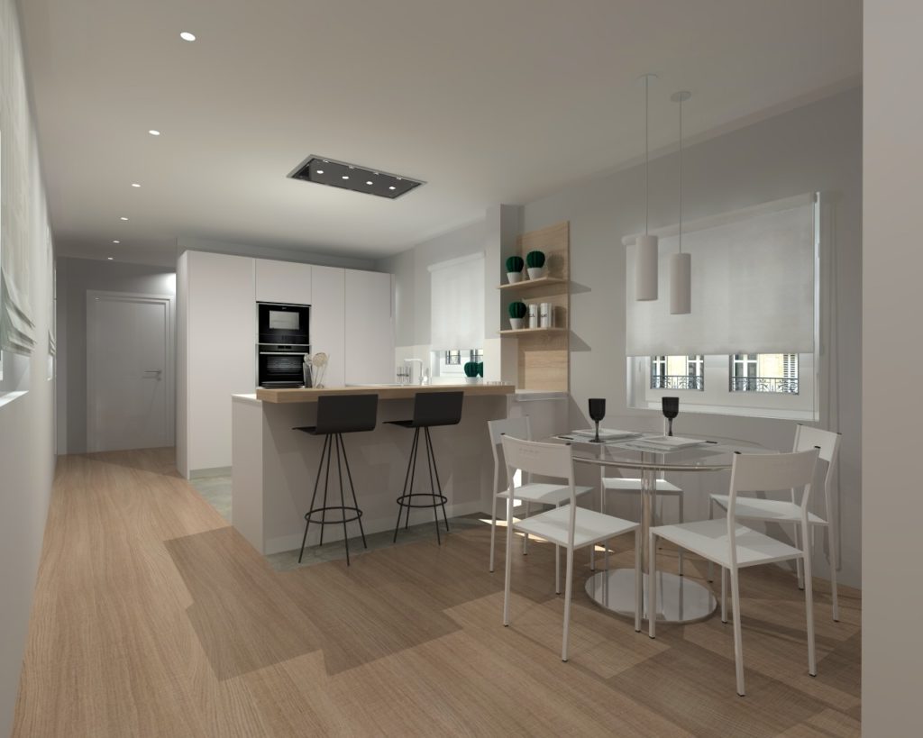 Cocinas Santos Modelo Minos SM Laca Mate Encimera Silestone