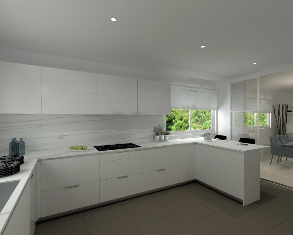 Cocina Santos Modelo Minos E Estratificado Encimera Neolith Calacata