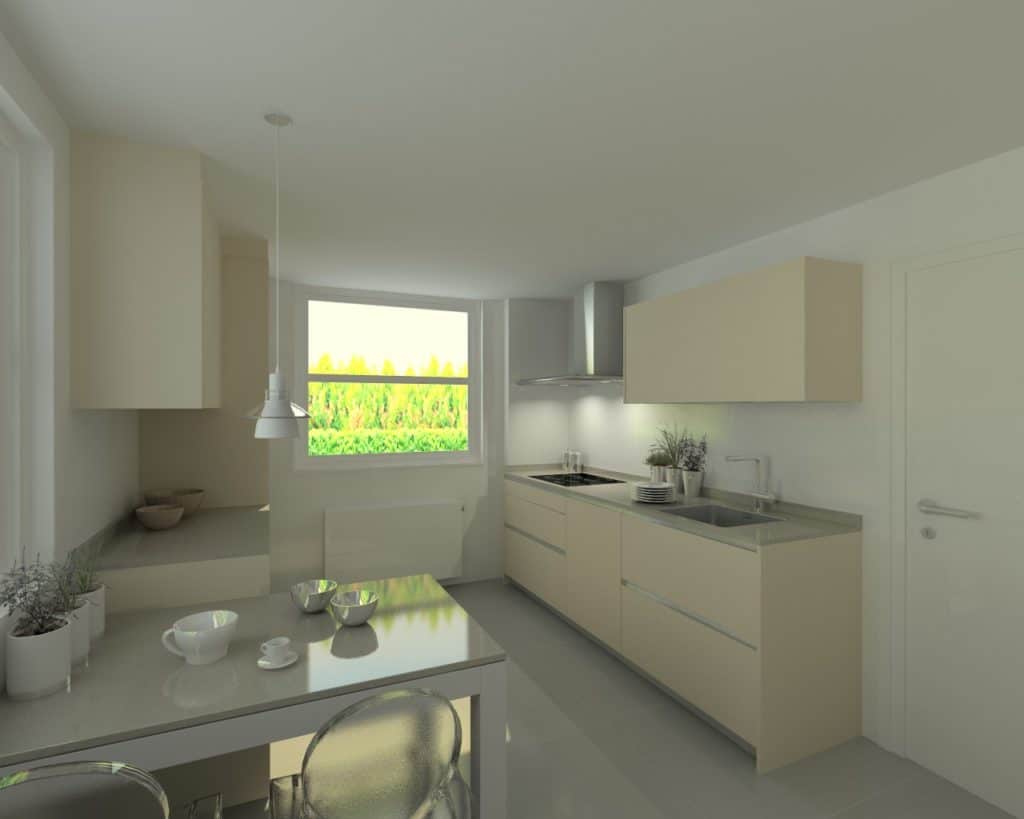 Cocina Santos Modelo Line E Arena Encimera Silestone Rougui Lena