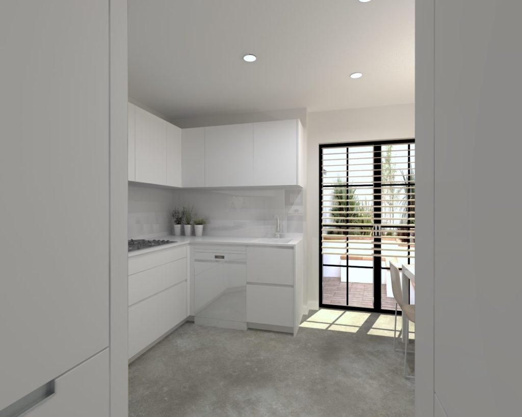 Cocina Santos Modelo Line L Blanco Seda Dalian