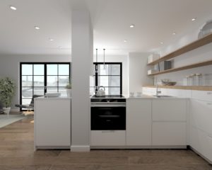 Cocina Santos Line Estratificado Blanco con Encimera Silestone Blanco