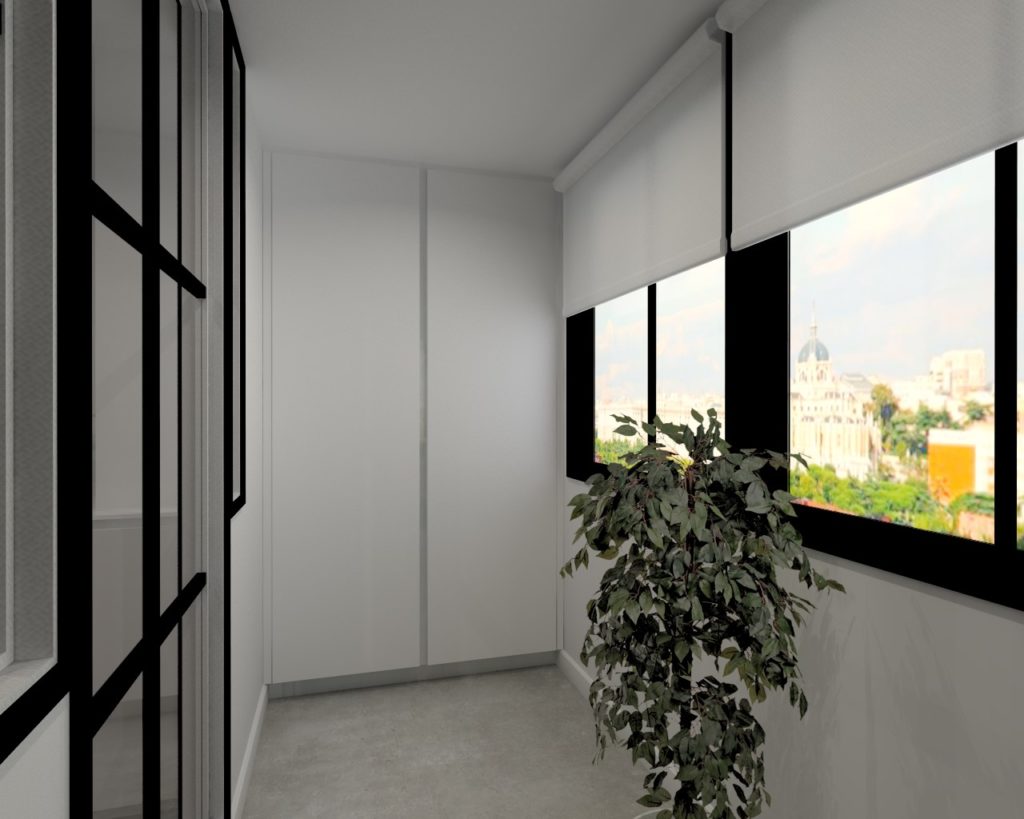 Cocina Santos Modelo Line Laminado Gris Niebla Encimera Silestone Blanco