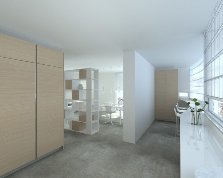 Cocina Santos Modelo Line E 19mm y Line E 13 Estratificado Roble