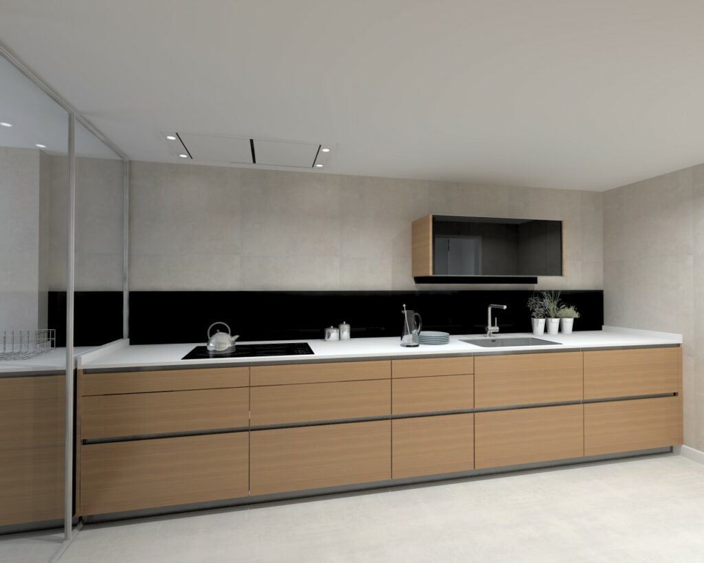 Una cocina de Diseño Rústico y Moderno