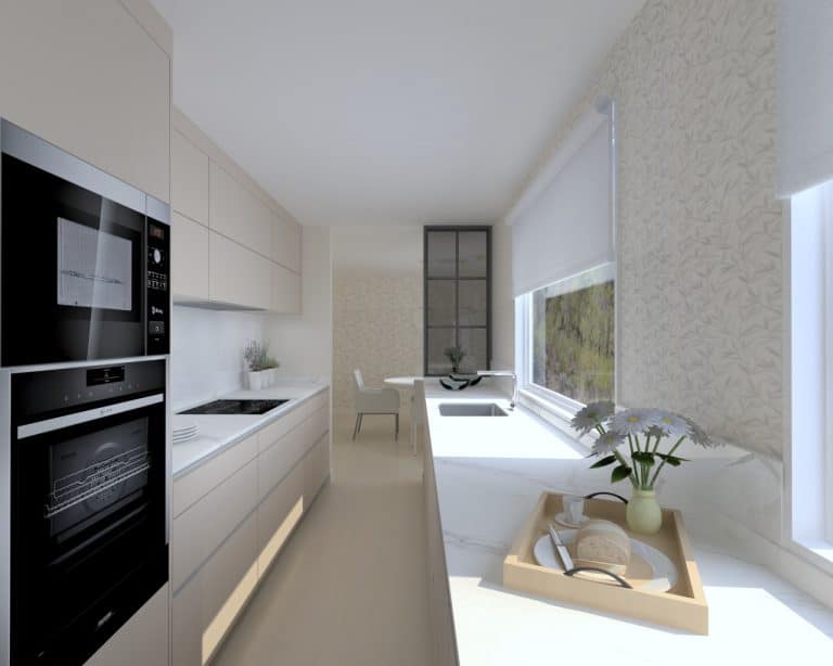 Cocina en color arena - Cocinas Santos