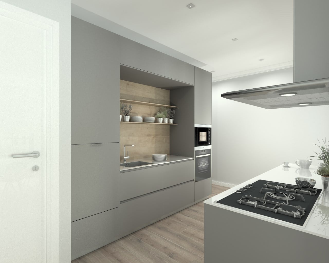 Cocina Gris - Cocinas Santos