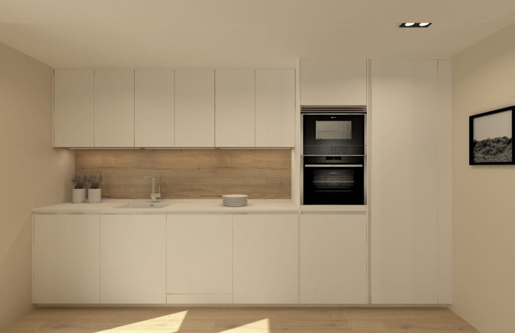 Proyecto 3D Cocina Santos blanca