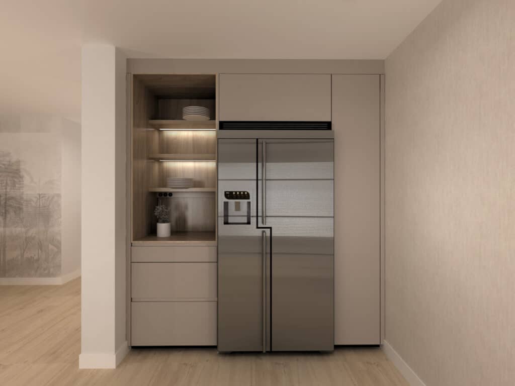 Y qué mejor forma para aprovechar el espacio al máximo que con un desayunador, además de añadir un toque moderno y funcional a tu espacio.