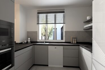 Cocina Santos gris visón en U