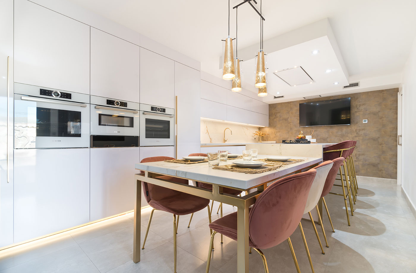 Cocina de Lujo en color blanco